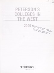 Cover of: Peterson's colleges in the West 2009