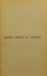 Cover of: Traitement chirurgical de l'ent©♭roptose