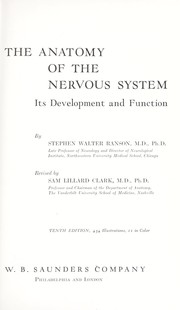 Cover of: The anatomy of the nervous system by Stephen Walter Ranson