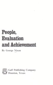Cover of: People, evaluation and achievement. | George Nixon