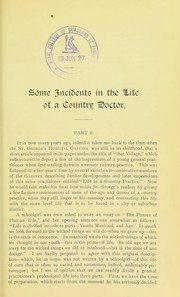 Cover of: Some incidents in the life of a country doctor