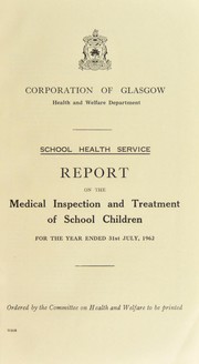 Cover of: [Report 1962] by Glasgow (Scotland)