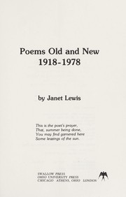 Cover of: Poems old and new, 1918-1978