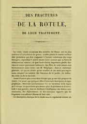 Des fractures de la rotule, de leur traitement by Lionel Justin Guillaume Chassin