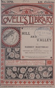 The hill and the valley by Harriet Martineau