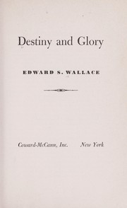 Cover of: Destiny and glory