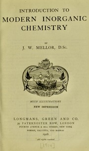Cover of: Introduction to modern inorganic chemistry by Mellor, Joseph William