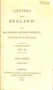 Cover of: Letters from England