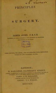 Cover of: Supplement to the principles of surgery