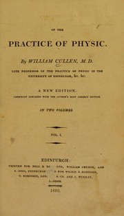 Cover of: First lines on the practice of physic