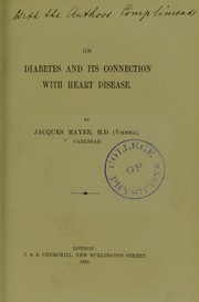 Cover of: On diabetes and its connection with heart disease | Jacques Mayer