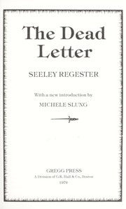 Cover of: The dead letter