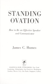 Standing ovation by James C. Humes