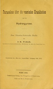 Cover of: Paracelsus ©ơber die venerischen Krankheiten und die Hydrargyrose: eine literatur-historische Studie