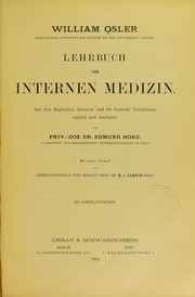 Cover of: Lehrbuch der internen Medizin by Sir William Osler