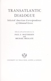 Cover of: Transatlantic dialogue; selected American correspondence by 