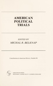 Cover of: American political trials by edited by Michal R. Belknap.