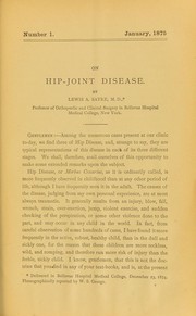 Cover of: On disease of the hip-joint