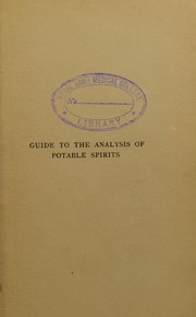 Cover of: Guide to the analysis of potable spirits.