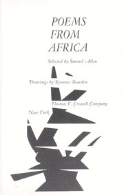 Cover of: Poems from Africa by Samuel W. Allen