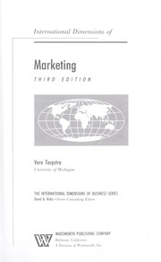 Cover of: International dimensions of marketing by Vern Terpstra, Vern Terpstra