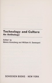 Cover of: Technology and culture: an anthology.