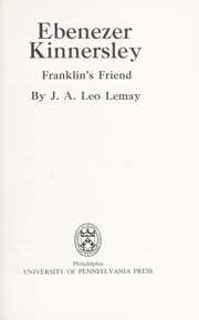 Cover of: Ebenezer Kinnersley, Franklin's friend