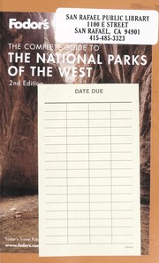 Cover of: Fodor's the complete guide to the national parks of the West