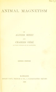 Cover of: Animal magnetism by Alfred Binet