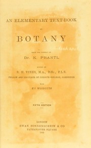 Cover of: An elementary text-book of botany | K. Prantl