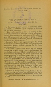 Cover of: The overtrained nurse