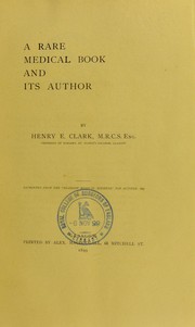 Cover of: A rare medical book and its author
