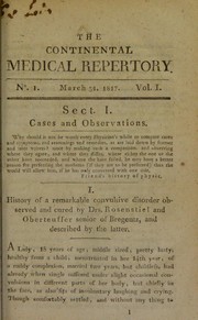 Cover of: The continental medical repertory. Vol. 1, no. 1, March31, 1817 by Royal College of Physicians of Edinburgh