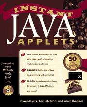 Cover of: Instant Java applets