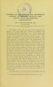 Excision of the scapula for progressive chronic interstitial myositis associated with obliterating endarteritis by William Barton Hopkins