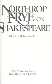 Cover of: Northrop Frye on Shakespeare by Northrop Frye