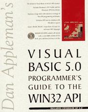 Cover of: Dan Appleman's Visual Basic 5.0 Programmer's Guide to the WIN32 API
