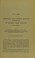 Cover of: On a case of amnesia and other speech defects of eighteen years' duration with autopsy