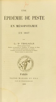 Cover of: Une ©♭pid©♭mie de peste en M©♭sopotamie en 1867