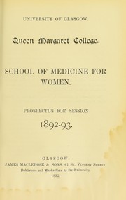 Cover of: Prospectus for session 1892-93