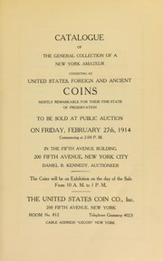 Cover of: Catalogue of the general collection of a New York amateur