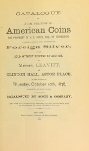 Cover of: Catalogue of a fine collection of American coins, the property of H. E. Jones ...