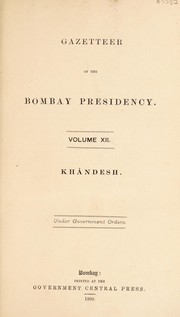 The Gazetteer of Bombay Presidency