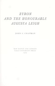 Byron and the Honourable Augusta Leigh by John Stewart Chapman
