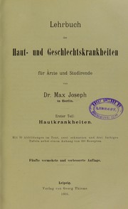 Cover of: Lehrbuch der Haut- und Geschlechtskrankheiten : f©ơr ©rzte u. Studierende