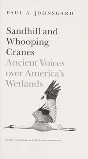 Cover of: Sandhill and whooping cranes | Paul A. Johnsgard