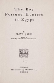 Cover of: The boy fortune hunters in Egypt