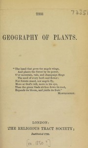 Cover of: The geography of plants