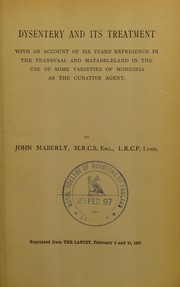 Dysentery and its treatment by John Maberly