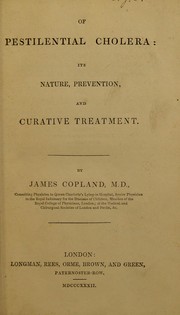 Cover of: Of pestilential cholera by James Copland
